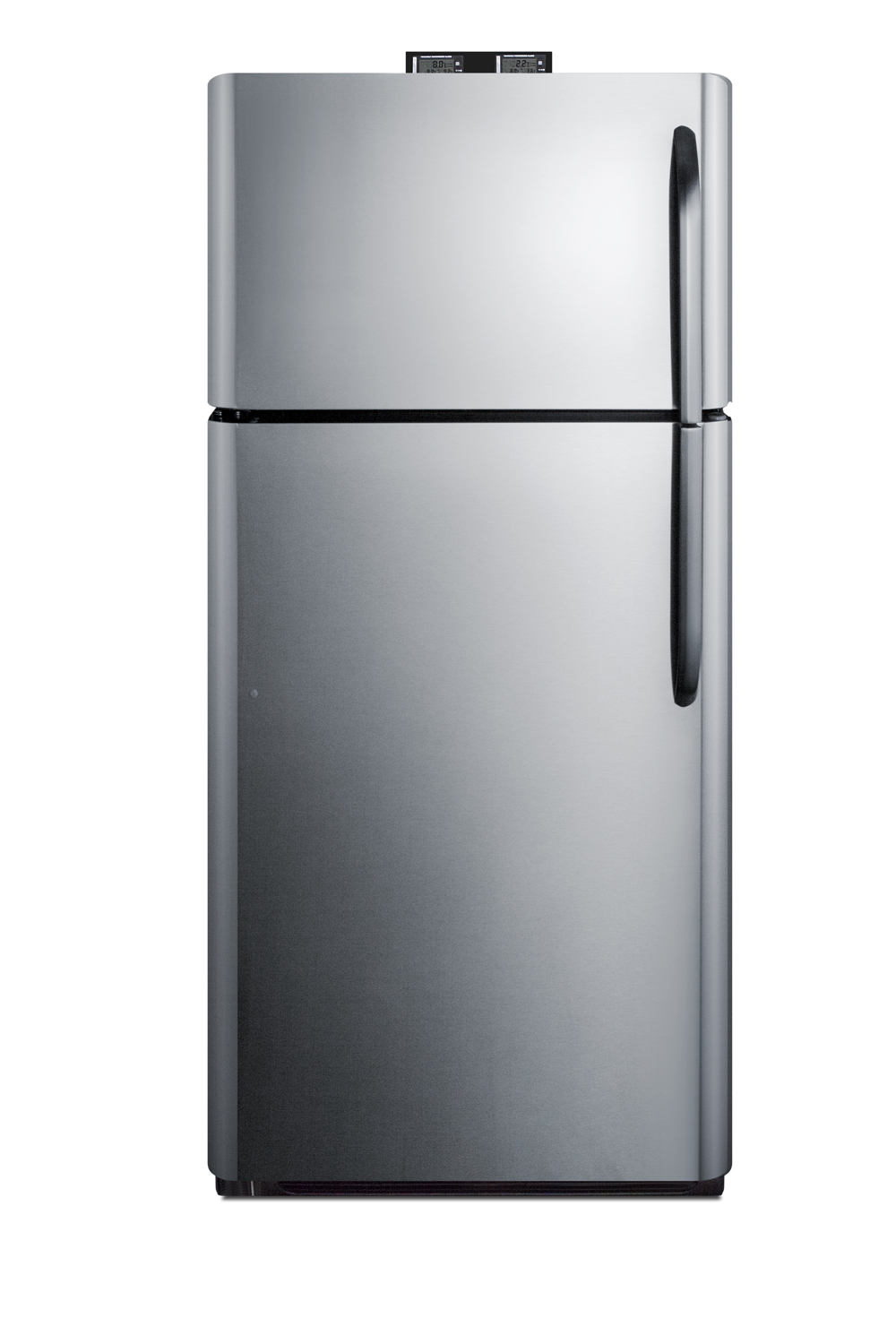 18 cu.ft. break room refrigerator-freezer with factory-installed NIST calibrated alarm/thermometers